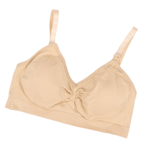 Hands Free Pump BH Ger Stöd Osynlig Tunn Bekväm Hudfärg Amnings BH för Hemma Utomhus Kontor XL