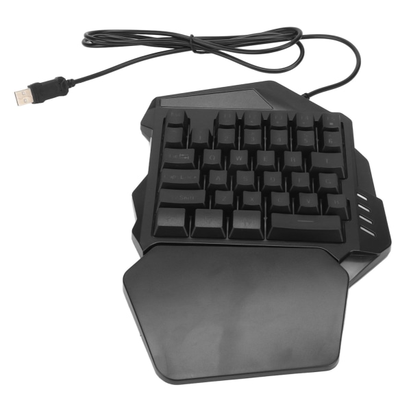 Enhånds spilltastatur RGB bakgrunnsbelysning 35 taster Ergonomisk bærbart minispill mekanisk tastatur