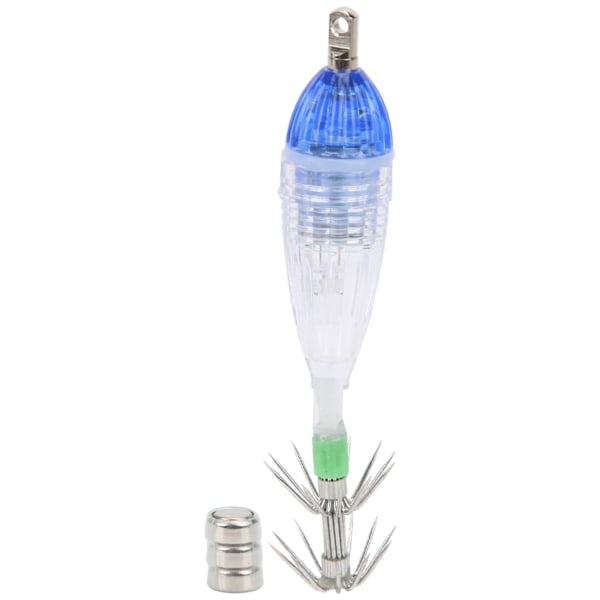 Fiskeri LED Lokke Lys Blæksprutte Form Blåt Lys Farve Agn Under Vand Lokke Lampe med Krog