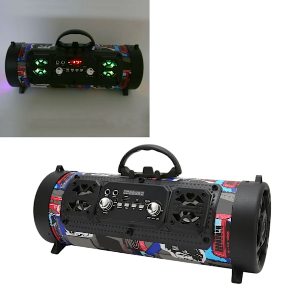 Bluetooth -kaiuttimet Graffiti RGB Langaton kaiutin ääniliitännällä subwooferilla kotijuhliin ulkona retkeilyyn