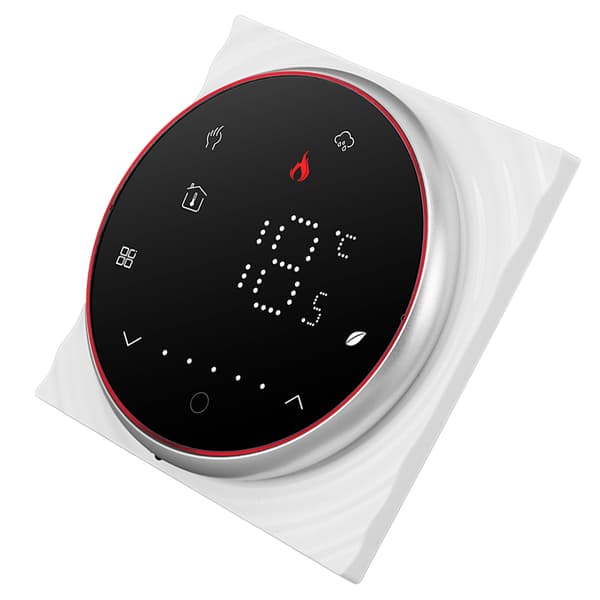 Smart Termostat 1 Uge Programmerbar LED Display Forsænket Rektangulær Base Digital Termostat AC95‑240V til Kedelvarmesystem Sort