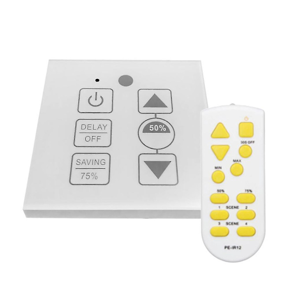 100W IR Kontrol Led Touch Switch Panel Trinløs Controller Led Lysdæmper-