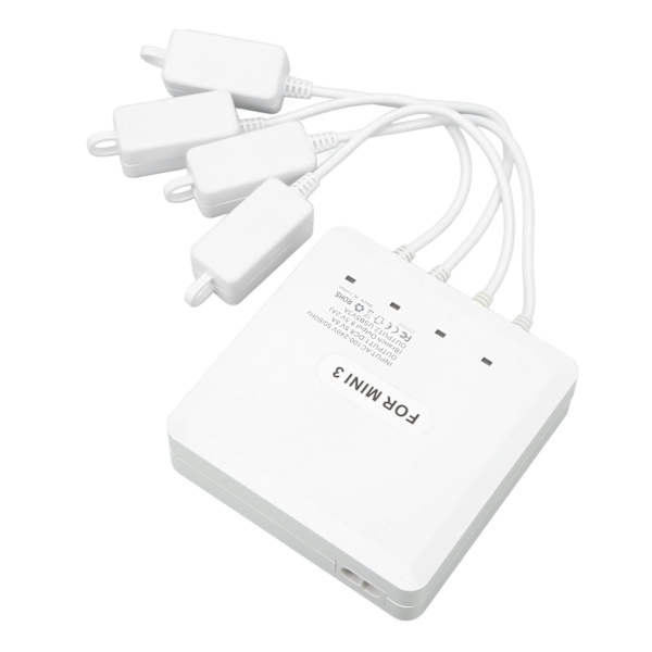 Laddare för drönarbatteri 4-vägs UAV-laddningshubbtillbehör med USB-port för DJI Mini 3 Pro EU-kontakt 100‑240V