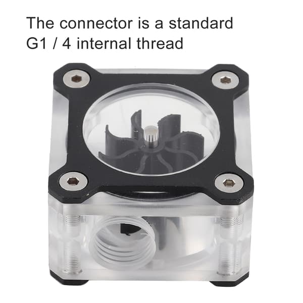 Vandkøling Flow Meter Transparent PMMA Computertilbehør G1/4 Gevind (Noir)