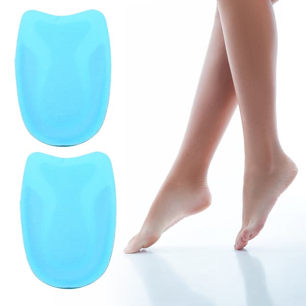 Unisex elastisk stötdämpande hälkudde smärtlindrande andningsbar hälfotbädd (2 par)S