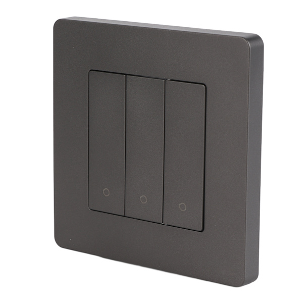3 Gang Smart Kontrolpanel APP Timing Intelligent Afbryderpanel Rebound Type AC100‑240V Grå