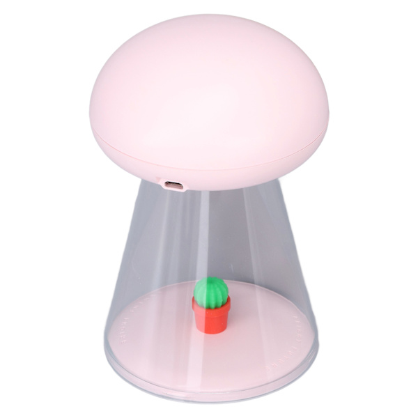 Natlampe 7 farver nem bærbar genopladelig batteri USB opladning dejlig form baby søvn natlysPink