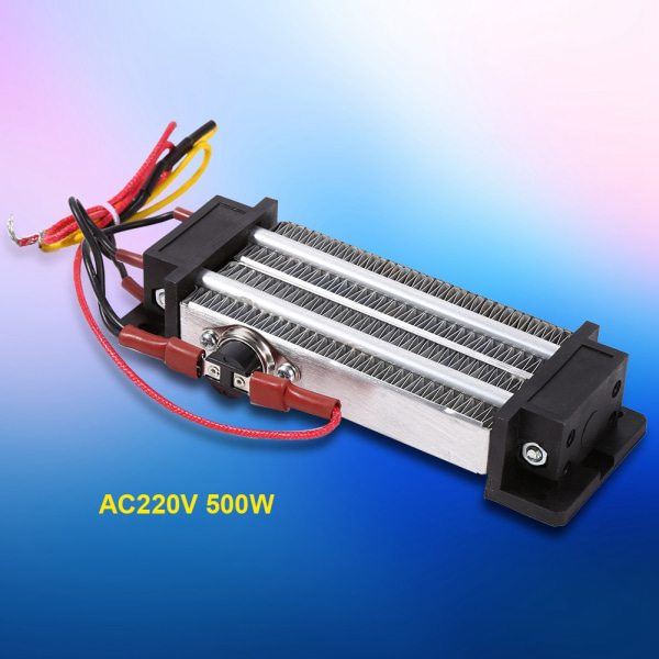 AC 220V 500W høyeffekt elektrisk keramisk termostatisk halvleder PTC varmeelementvarmer