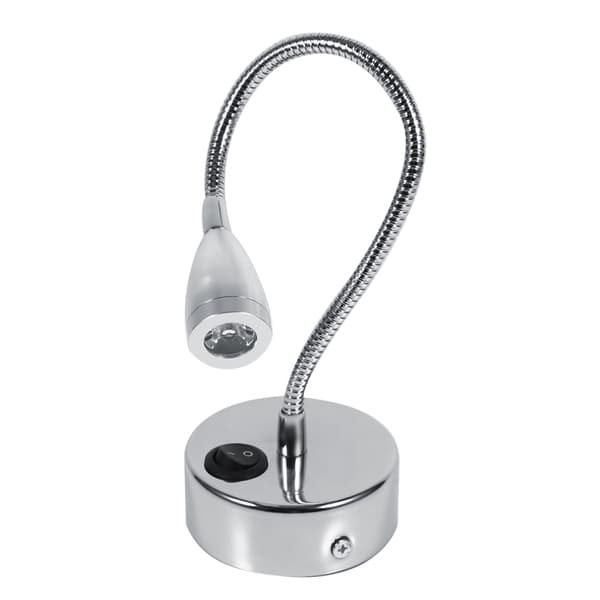 Silver LED Vägglampor Flexibel Svanhals Sovrum Sänglampa Läslampa Varmvit (Typ 2)