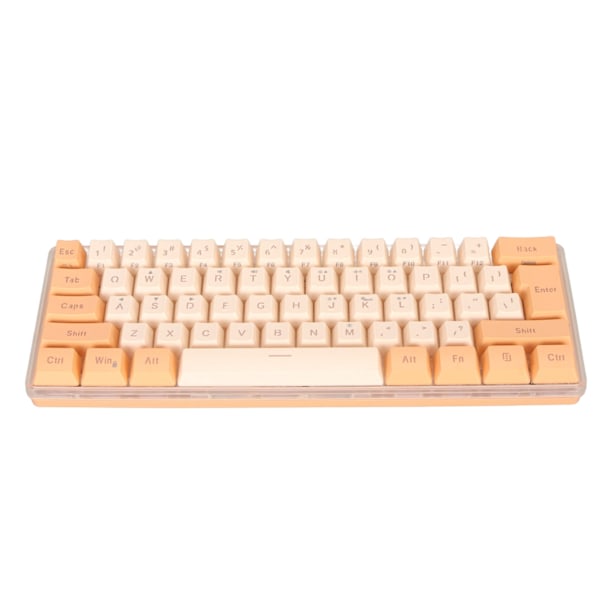 60% kablet gaming tastatur RGB mini tastatur imiteret mekanisk teknik kompakt 61 taster tastatur til gamer maskinskriver orange gul