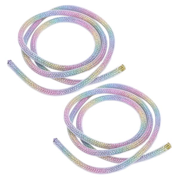 2 st Rhinestone Trim 6mm/0.2in DIY Sy Dekoration Kläder Tillbehör för Bröllopsklänning Vit Mesh Färgade Rhinestones