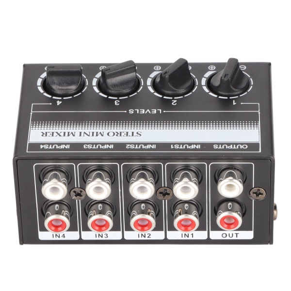 CX400 4-kanals Passiv Mikser Bærbar Profesjonell Stereo Minimikser for Recording Studio Console Stage Small Club
