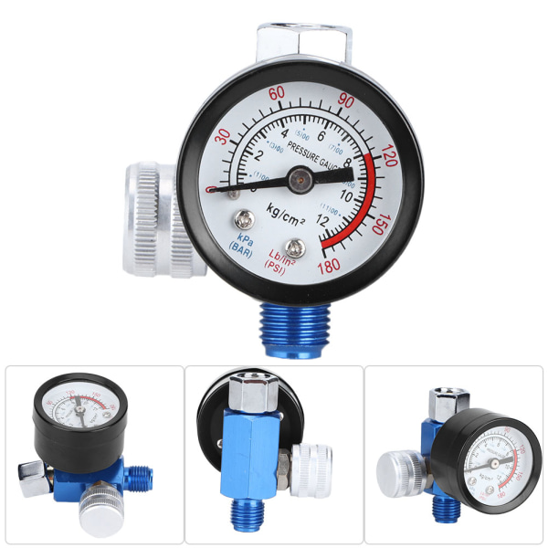 Aluminiumslegering Justerbar lufttryksregulatormåler - G1/4 luftværktøj
