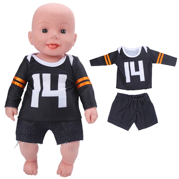T-skjorte Baby Doll Klær 18 Tommers Baby Doll Klær Treningsantrekk Barn Bursdagsgave(QD18080 )