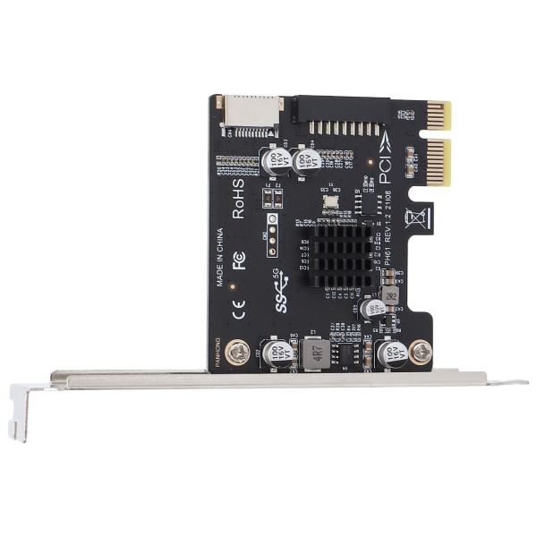 Adapterkort PCIE til USB 3.1 Kompakt harddiskutvidelseskort Datamaskintilbehør for skrivebord