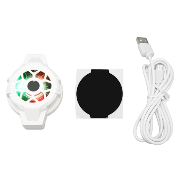 P10 Mobiltelefon Halvledarkylning RGB Infällbar Baksida Klämma Kylfläns för Live Streaming Vlogging Mobilspel Vit
