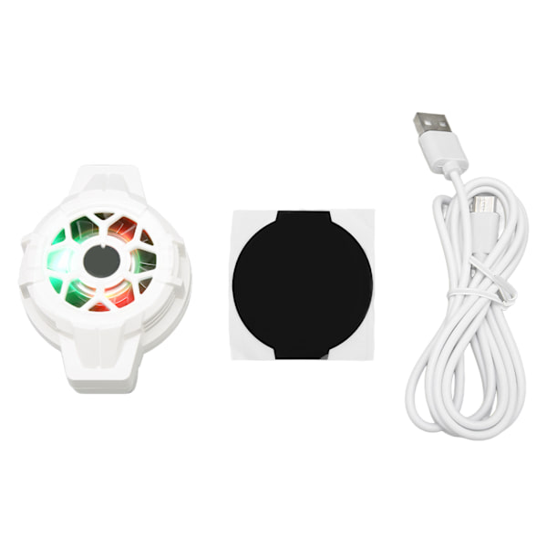 P10 Mobiltelefon Halvlederkøler RGB Indtrækkelig Bagklips Varmeafleder til Live Streaming Vlogging Mobilspil Hvid