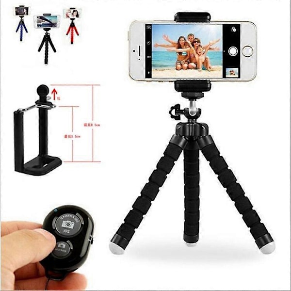 Bluetooth Selfie-keppi, Selfie-keppiteline Bluetooth Selfie-keppi Laajennettava Alumiininen Monopod Irrotettavalla Kaukosäätimellä ja Pyörivällä Vakaalla Puhelimella