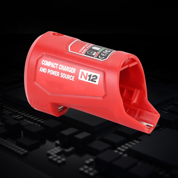 Bærbar USB-batterioplader og strømkilde passer til Milwaukee 48-59-1201 M12