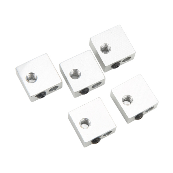 15 st 3D-skrivarmunstyckssats i rostfritt stål och mässing med värmeblock - 3D-skrivarmunstycksdelar för Makerbot
