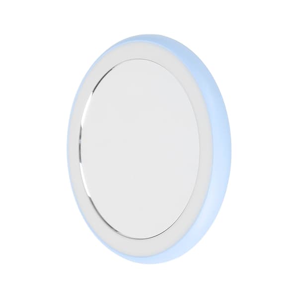 12 stk. Lys Chips LED Belyst Rejse Makeup Spejl Rund Form Batteri Version Kompakt Makeup Spejl Himmelblå
