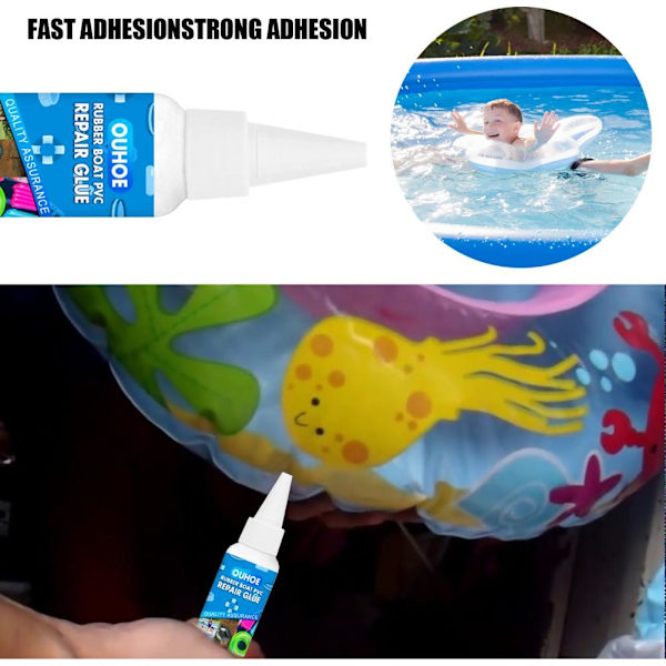 30ml Flexibelt reparationslim, lim för reparation av pooler, vattentät tätningsmedel för PVC-uppblåsbara leksaker