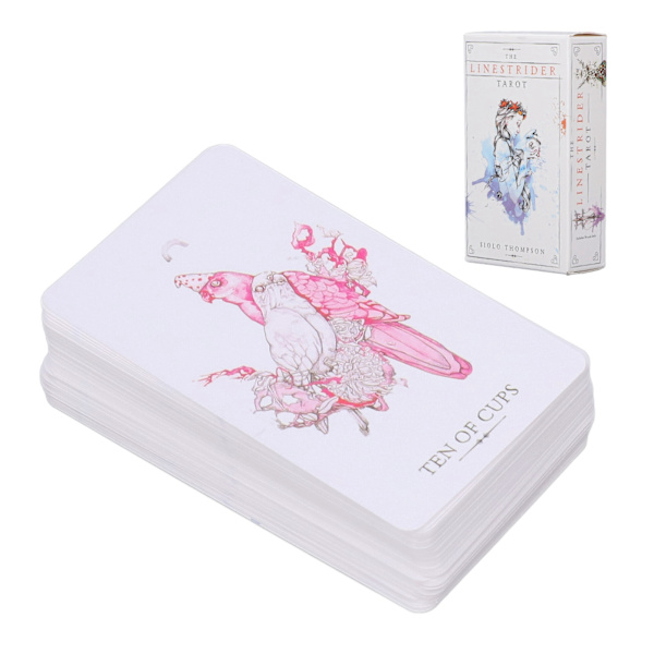 78 Decks The Linestrider Tarot Vackra Mönster Belagd Pappersprognoskort Spel