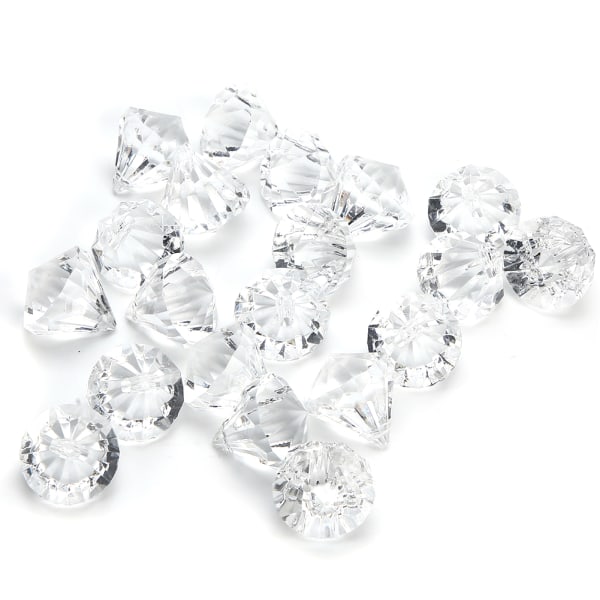 20 stk Akryl diamantanheng gjennomsiktig hjemmegardin bursdagsdekorasjon DIY-pynt