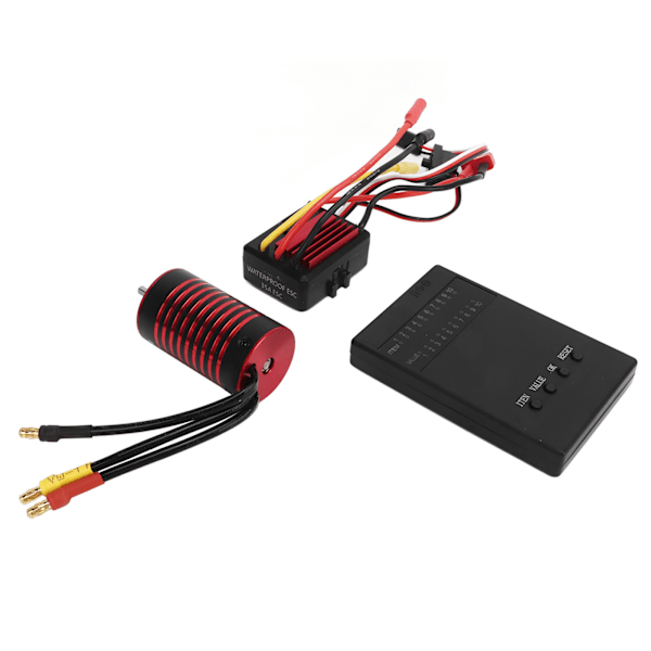 RC børsteløs motor ESC-sett 2845 vanntett motor 35A ESC programmeringskortsett for 1/12 fjernkontrollbil 2800KV