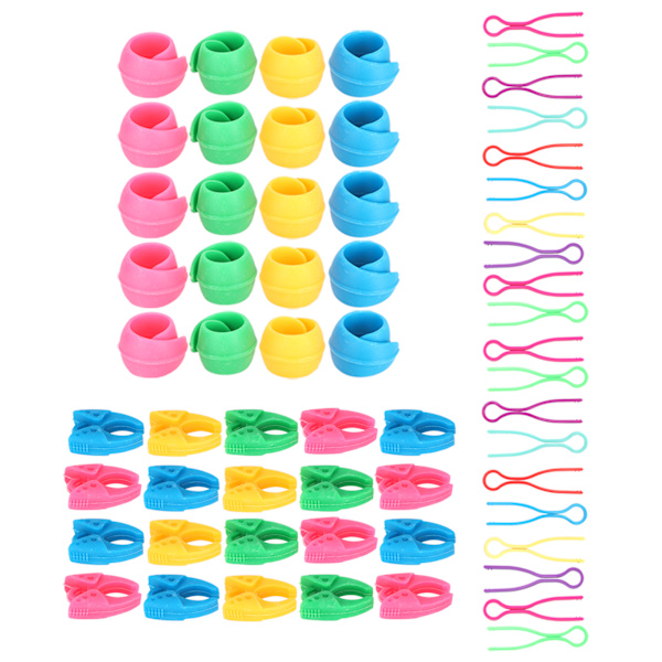 60 st Bobbin Thread Buddies Silikonhållare Klämmor Plastklämmor Spole Huggers Broderiverktyg