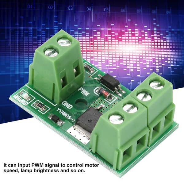 MOS FET Driver Modul Høy Effekt PWM Bryter Kontrollkort 3-20V til 3.7-27VDC 10A