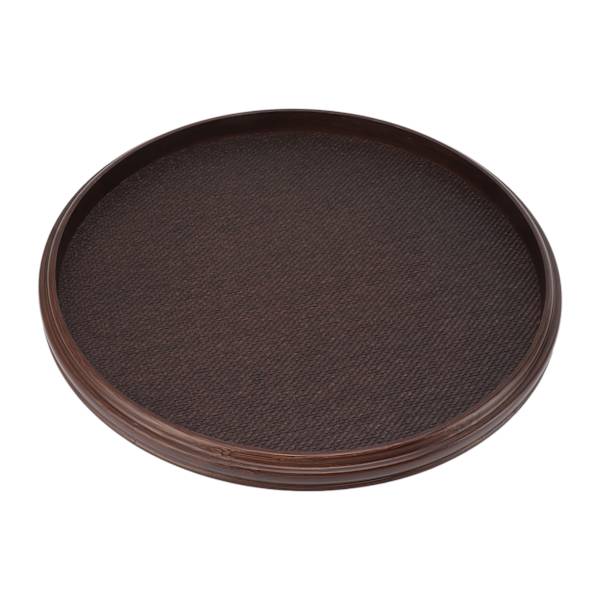Te-brett Retro Forhindre Skli Minimalistisk Retro Japansk Stil Matserveringsbrett for Hjem Kaffe Snacks Måltider M Rund