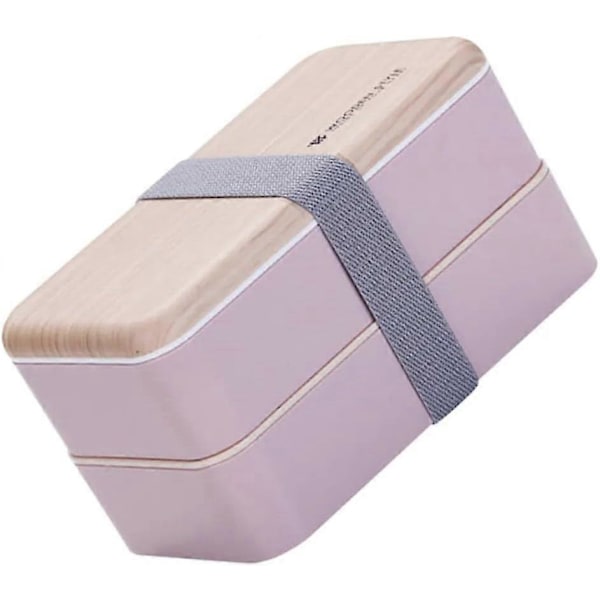 Pink Bento Madkasse til Børn og Voksne, 1200ml 2-lags Madkasse med Rum
