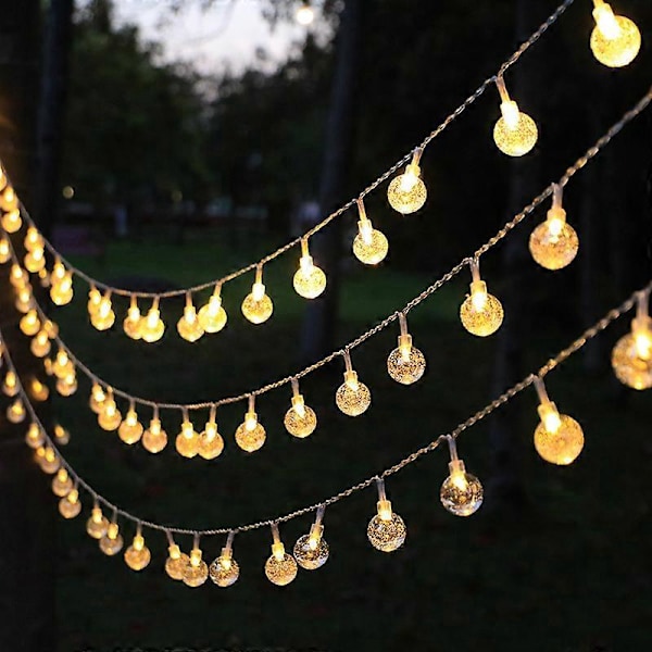 Solarslinga LED Belysning Tältlampor Atmosfärslampor USB Liten Slinga 10M 80LED