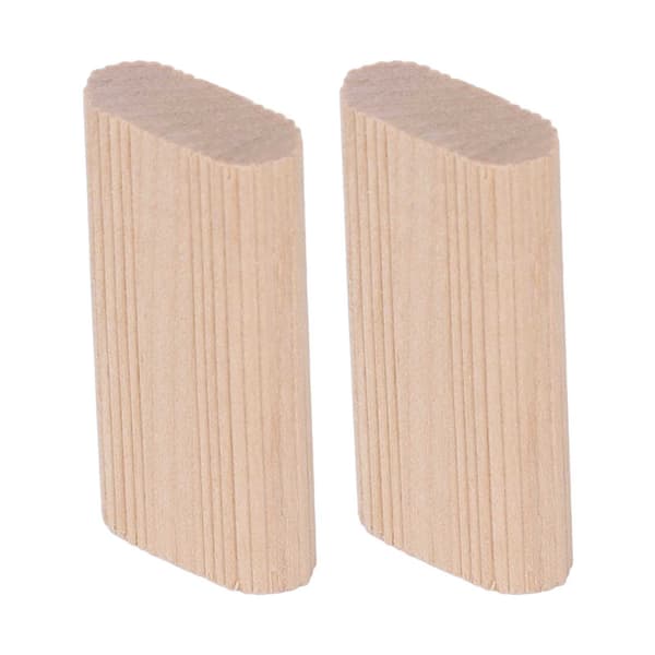 50 STK Treplugger Bøk Innsettingspluggblokk for Trebearbeiding Møbelspleising 8x22x40MM