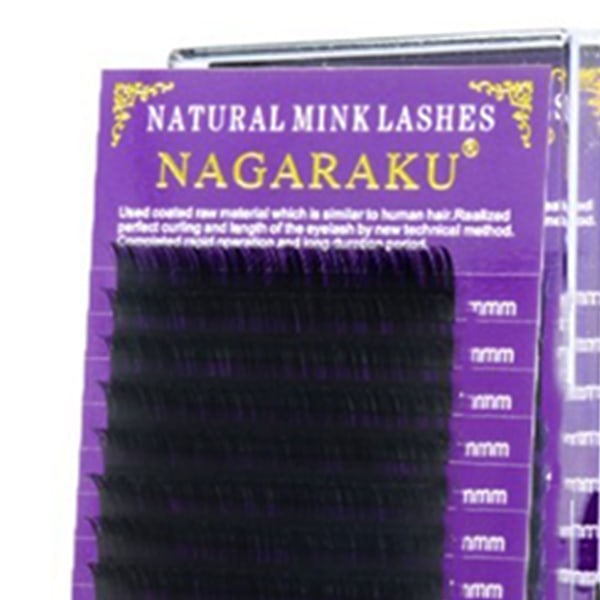 16 rader ympade falska ögonfransar D Curl Blooming Flower Fluffy Soft Ympade artificiella ögonfransar Matt kol svart 0,07 0,51 tum
