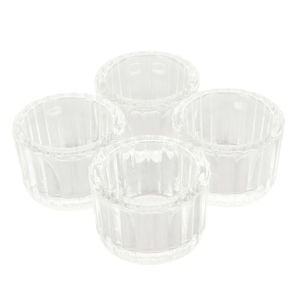 Telys lysestaker i glass HM2330601 med 4 klare telys lysestaker for bordet midtpunkt