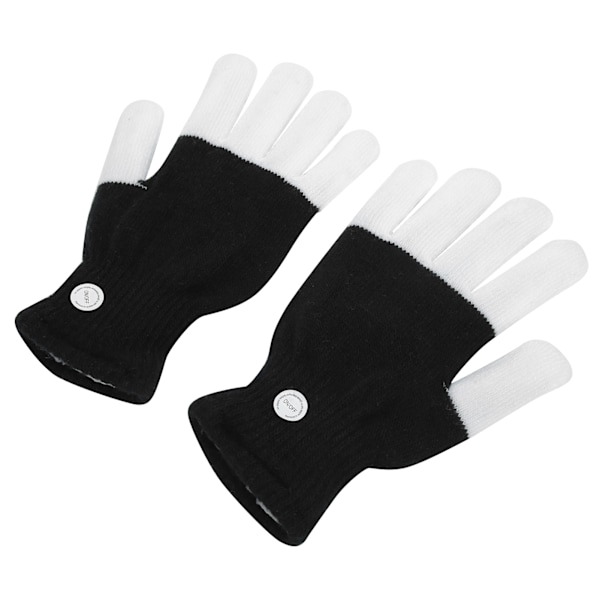 LED-hansker Fingerlys som blinker 6 moduser Pustende elektriske LED-blinkhansker