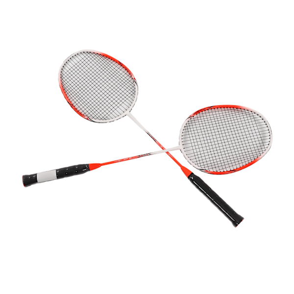 2 st badmintons racketar i legerat kolstål integrerat badmintons racket set för utomhussporter amatör