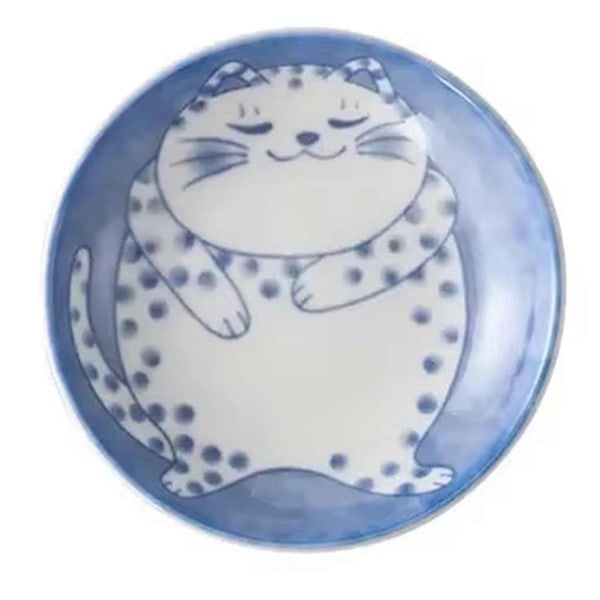 Keramiska såsskålar, Katt Tecknat Mönster, Sushi Tallrik, A