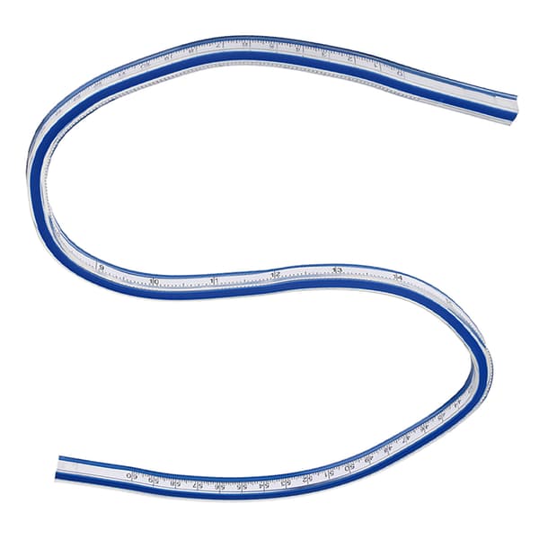 Flexibel kurvmall mätverktyg för ritning målning grafik och kläddesign (60cm)