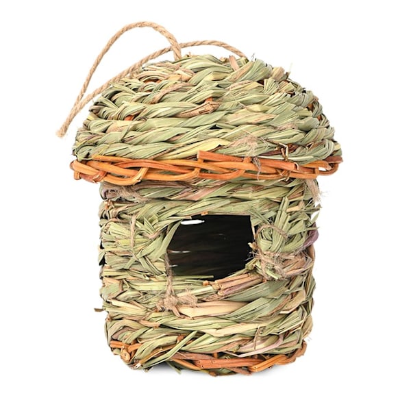 Bird Nest Hanging Birdhouse Hand Woven Bird Hut for Outdoor Garden Decoration