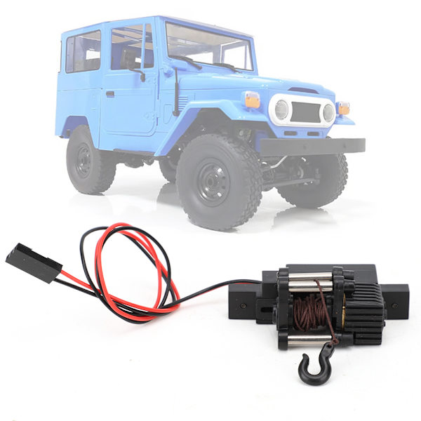 Muoviset metalliset automaattisen vinssin päivitysosat tarvikkeet, jotka sopivat 1/16 RC-autoon WPL C34 C34K C34KMBlack