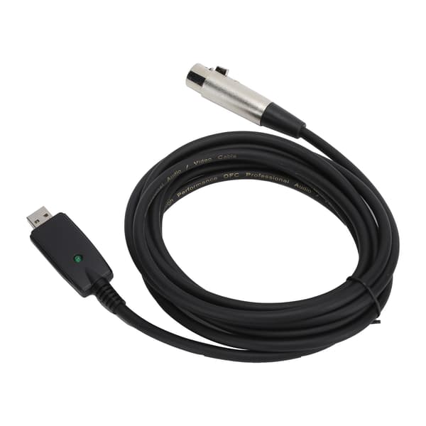 JORINDO 3 meter USB til XLR-kabel han til 3-bens hun mikrofonkabel forlængerledning