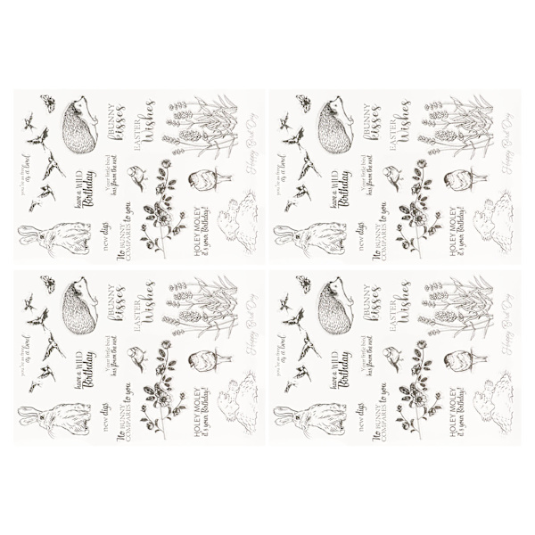 4 stk klare stempler DIY Interessant gjenbrukbart TPR-materiale Gjennomsiktig utseende Preging Scrapbooking-verktøy