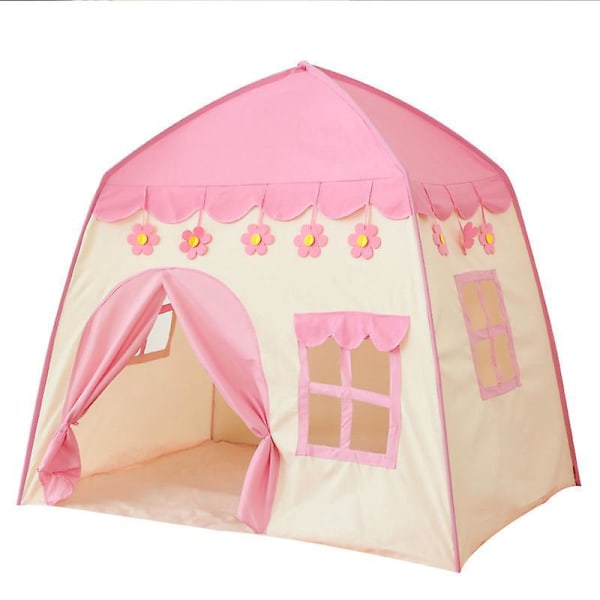Stort rosa tipi-tält för barn för låtsaslekstuga inomhus