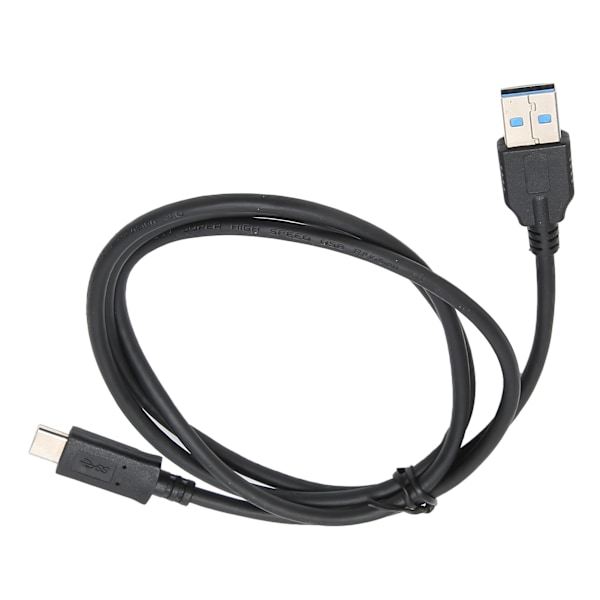 Ladekabel Svart PVC 1 Meter Rask Hastighet TypeC USB3.1 til USB3.0 Laderledning