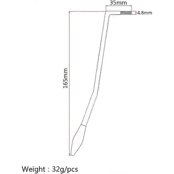 Enkel Tremolo Arm Bar Spak med Topp 5.0 MM Gänga för Elgitarrdelar