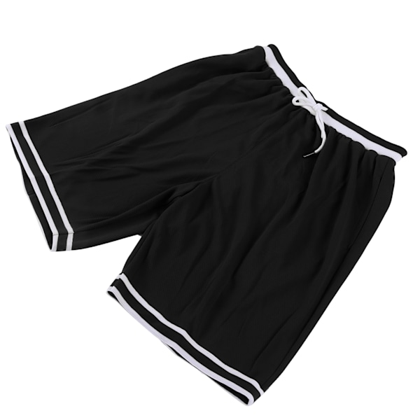 Hurtigtørkende sportshorts sommerløping treningstrening pustende shorts med stripeXXXXL