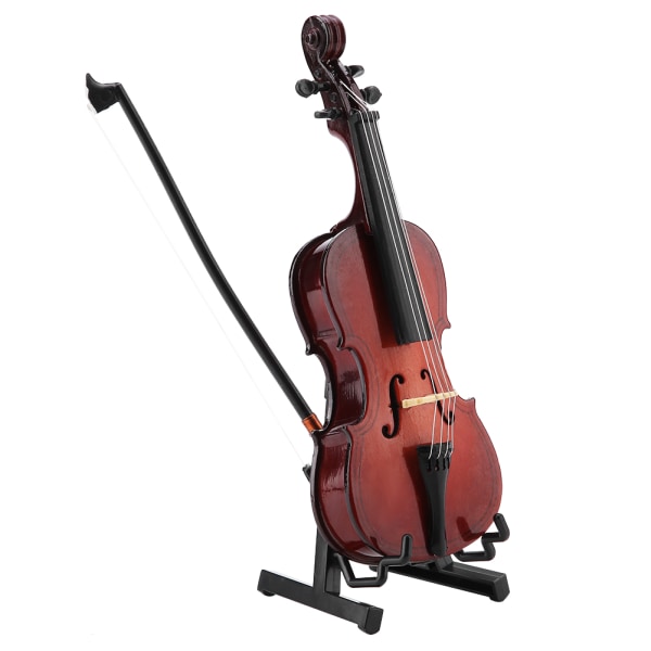 5.5in træ miniature cello replika med sag Instrument Model musikalske gaver ornamenter